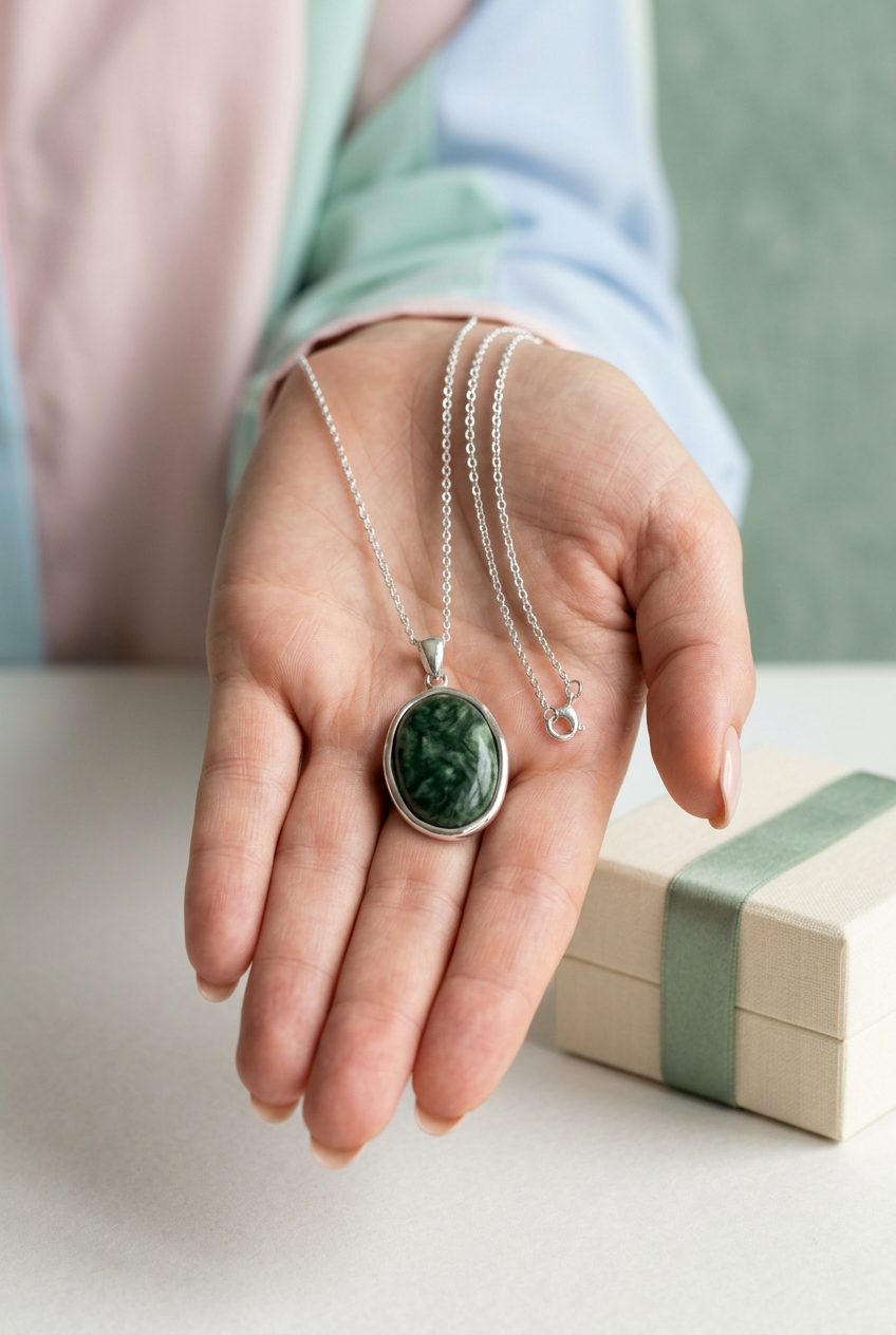 Jade Current - Model palm-held photograph